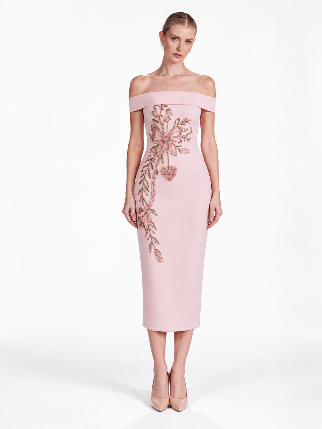 BLUSH FLEUR MIDI DRESS