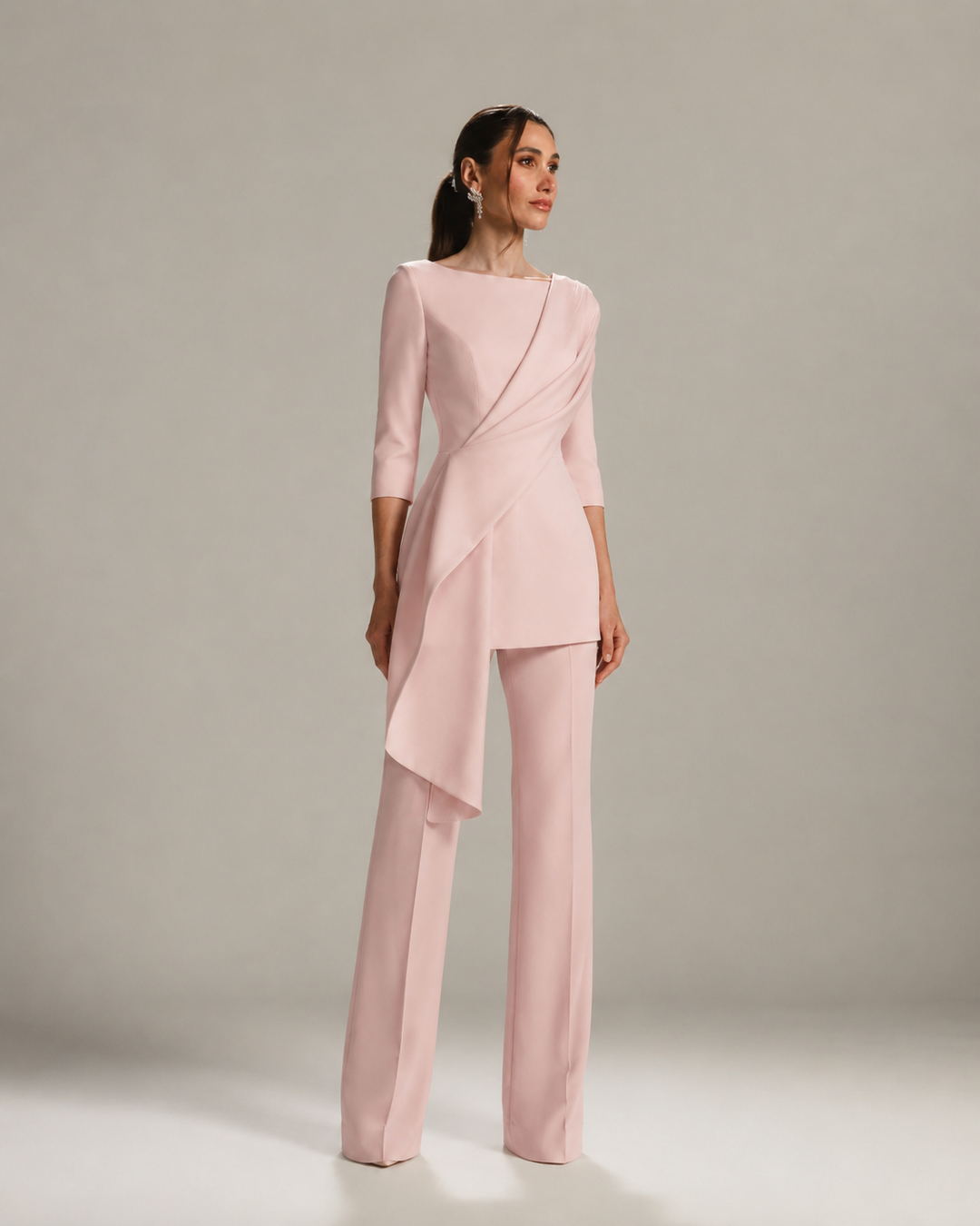 CASCADE DRAPED SUIT
