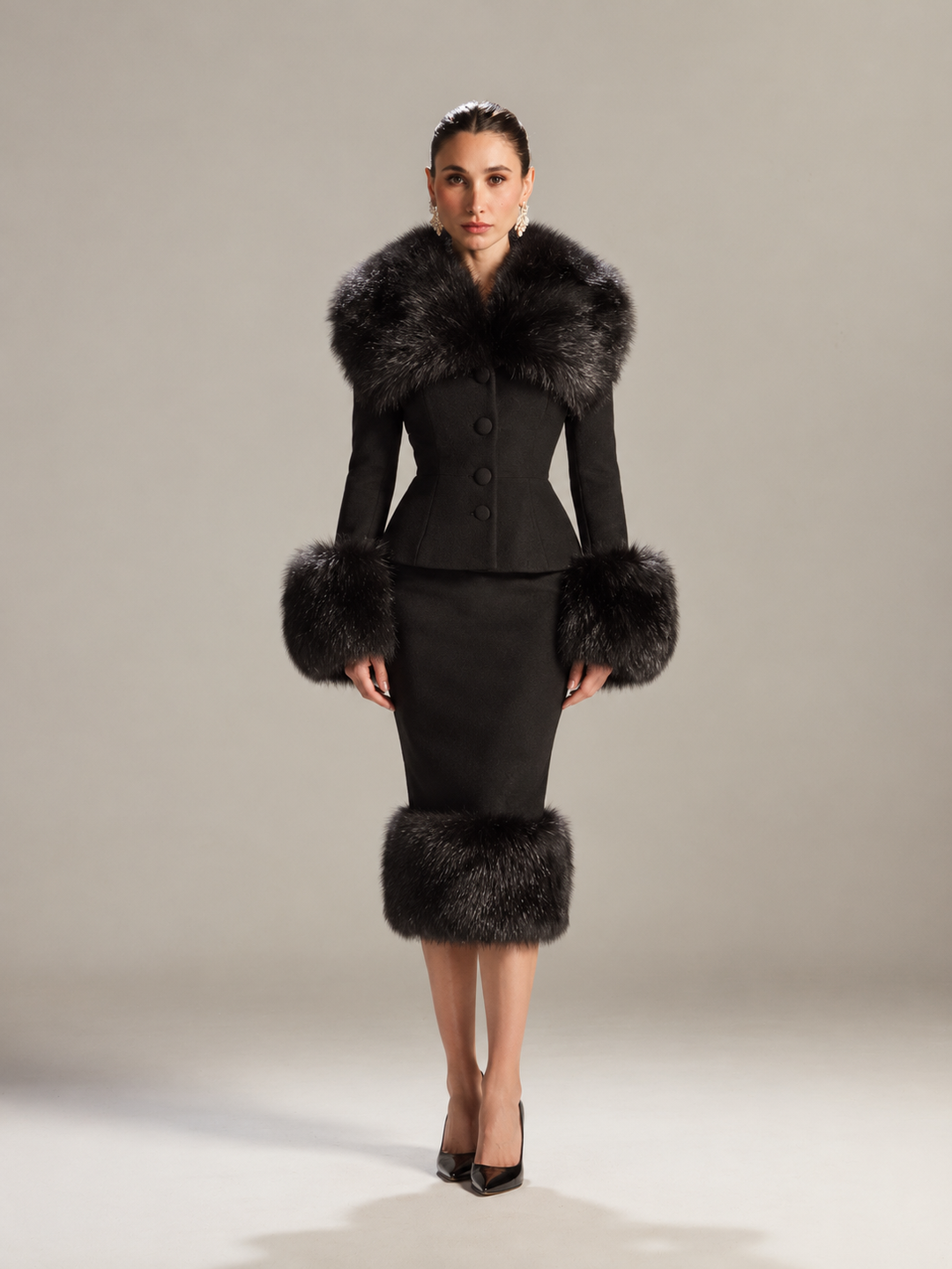 Ophelia Fur-Trimmed Set
