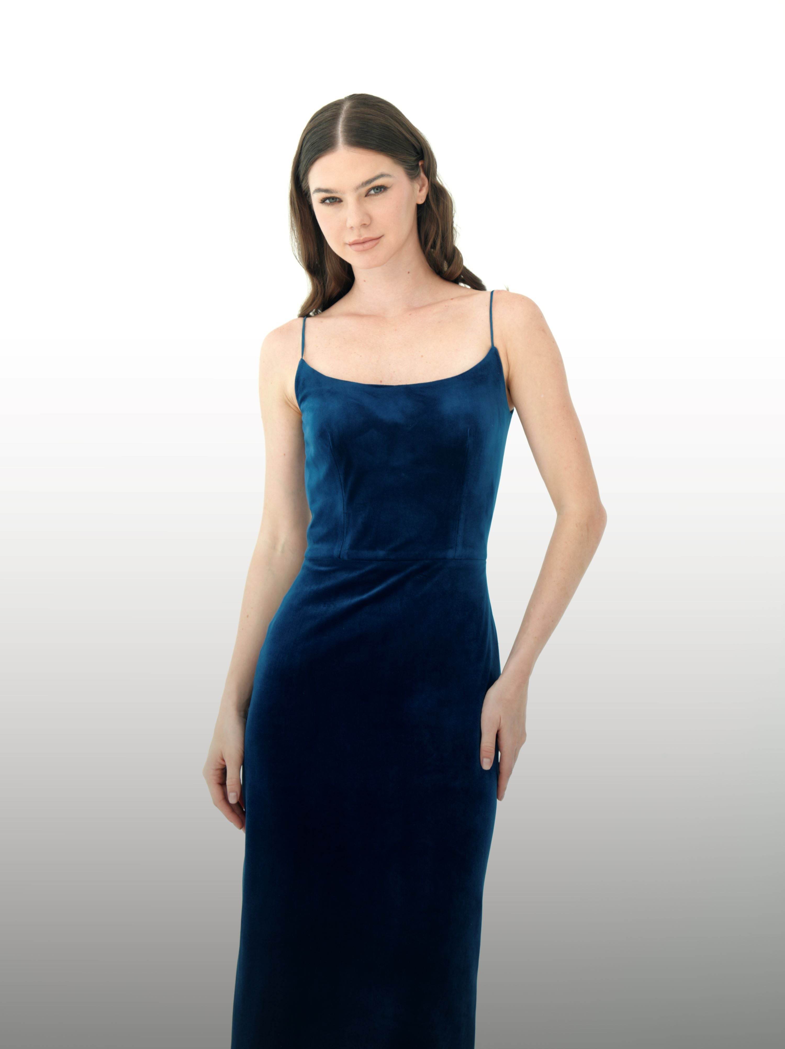 Velvet Blue Dress - MOONMAINS EGY
