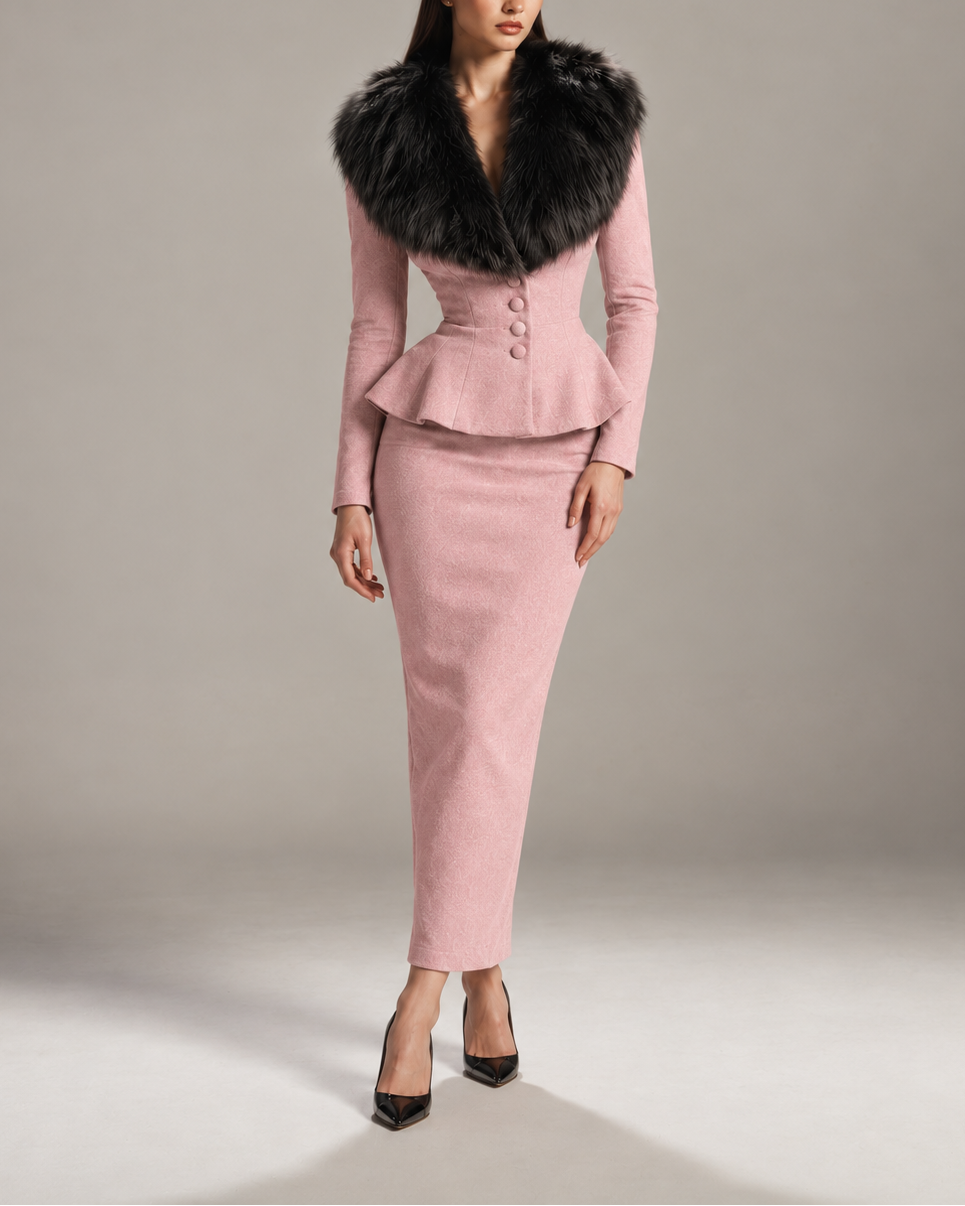 Celestia Fur-Trimmed Set